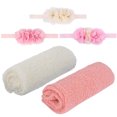thumbnail image 1 of Coofit 2 Pcs Emmaillotage pour Bébé Mode Coton Extensible Accessoire Photo pour Bébé avec 3 Bandeaux, 1 of 10