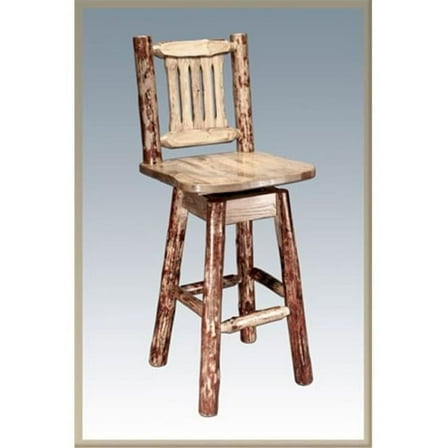 Glacier Country Collection Counter Height Barstool with Back & Swivel