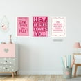 thumbnail image 2 of Pink Christian Posters Light Pink Y2K College Dorm Room Wall Art Girls Dorm Room Jesus Aesthetic Wall Decor Preppy Teen Girls Apartment Bedroom Pictures Prints（Only canvas）, 2 of 6