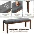 thumbnail image 3 of Topbuy Bench Seat Upholstered Dining Bench with Wood Legs for Bedroom/Living Room/Entryway, 3 of 6