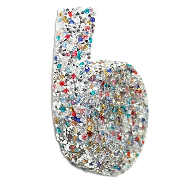 Pegatinas ostentosas, cinta embellecedora, decoración de cristal de resina, apliques artesanales, arreglo ligero, cuentas decorativas, tira de Artesanía Color mixto 1 Código 2 cm de ancho Billuyoard HA059789-102