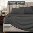 thumbnail image 4 of Superior 1000 Thread Count Egyptian Cotton Sheet Set, Deep Pocket Bed Sheets, Queen, Grey, 4 of 13
