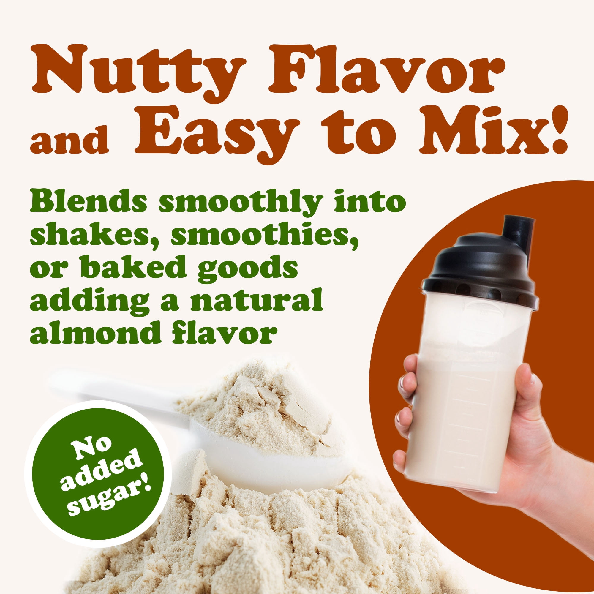 Organic Almond Protein Powder, 2 Pounds – Vegan, Kosher, Bulk – by Food to Live