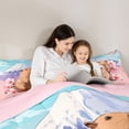 thumbnail image 4 of Erosebridal Kids Capybara 7-Piece Twin Bedding Sets For Capybara Lovers,Japanese Cherry Mountain Bedding Comforter Set ,Reversible Pink, 4 of 7