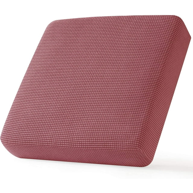 CHUN YI 1 Piece Cushion Cover Spandex Stretch Textured Grid Box Cushion Seat Slipcover