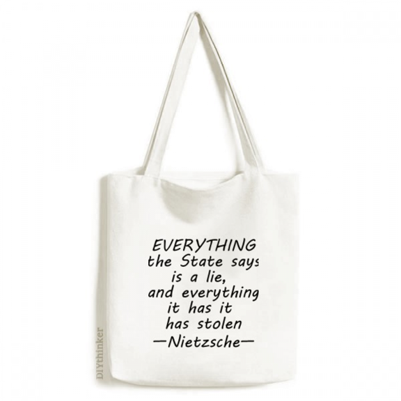 Quotes Lie Truth Tote Canvas Bag Shopping Satchel Casual Handbag