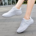 thumbnail image 5 of YOURDIARY White Cheer Shoes for Women Cheerleading Shoes Womens Youth Training Athletic Flats Lightweight Breathable Comfortable Fabric, 5 of 7