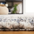 thumbnail image 4 of SAFAVIEH Jericho Laura Abstract Polyester Shag Area Rug, Ivory/Navy, 8' x 10', 4 of 8