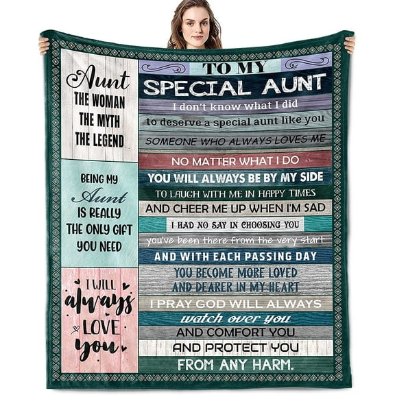 Mothers Day Great Aunt Gifts from Niece Nephew Best Aunt Ever Gifts for Aunt And Niece Gifts Aunt Birthday Gift Auntie Gift for Christmas from Niece to My Special Aunt Gift Throw Blanket 60x50 Inch