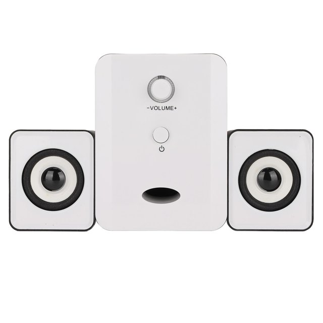 USB powered desktop speakers computer speakers with subwoofer for PC laptop tablet desk dazzling version Black White