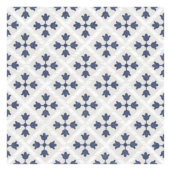 The Tile Life Etiquette Blue 8" x 8" Satin Porcelain Floor and Wall Tile (8.6 Sq. ft./Case)