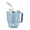 Blue, variant on Hecnuo,Star Print Stainless Steel Insulated Cup,Double Layer Car Coffee Mug with Handle,for Drinking Iced Beverages In A Car
