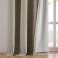 thumbnail image 5 of SUNSHIELD SIGNATURE Colton 100% Blackout Curtains for Living Rooms, Single Curtain Grommet, 50” x 95”, Linen, 5 of 7