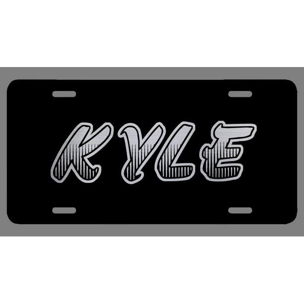 Kyle Name Etched Style License Plate Tag Vanity Novelty Metal Etched