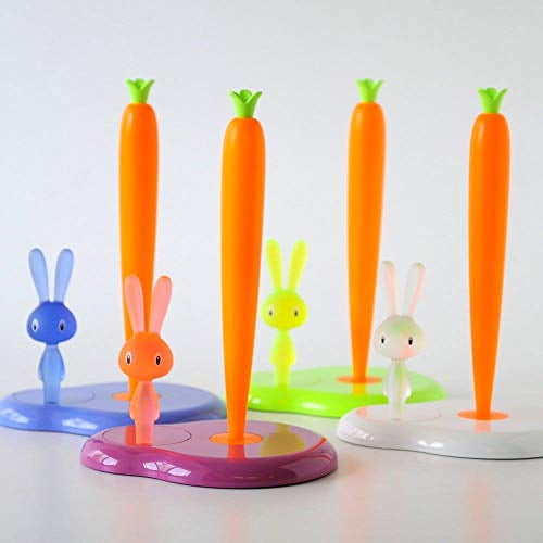 Alessi Bunny Carrot ASG42 H R Design Kitchen Roll Holder Thermoplastic Resin White Walmart