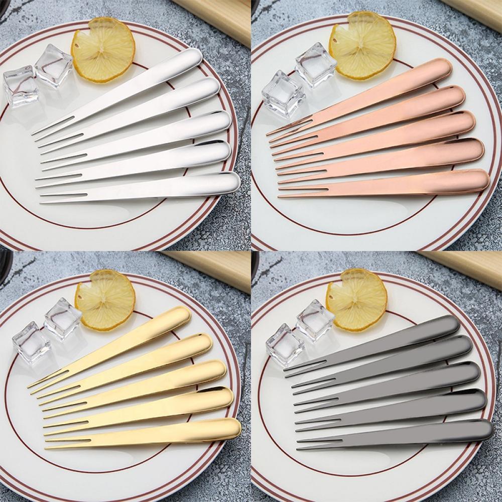 Fruit Forks, Multifunction Japanese Dessert Fork, Stainless Steel Forks