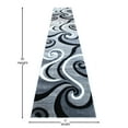 thumbnail image 4 of Masada Rugs High Quality Hand Carved Long Runner Area Rug Modern Contemporary Grey White Black (2 Feet 8 Inch X 15 Feet 6 Inch) Runner, 4 of 6