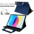 thumbnail image 2 of TECH CIRCLE Case for iPad Air/Pro 10.5", iPad 9th/8th/7th Gen Smart Folio Case 10.2" with Handle/Zipper Pocket, Auto Sleep Wake, Magnetic Closure, PU Leather Protective Fold Stand Cover, Blue, 2 of 7