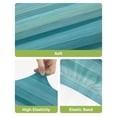 thumbnail image 4 of Teal Turquoise Aqua Ombre Bar Stool Covers Set of 2, Contemporary Abstract Lines Stretch Washable Bar Chair Covers with Backs, Removable Pub Counter Height Chair Cover for Kitchen Dining Room Cafe, 4 of 7