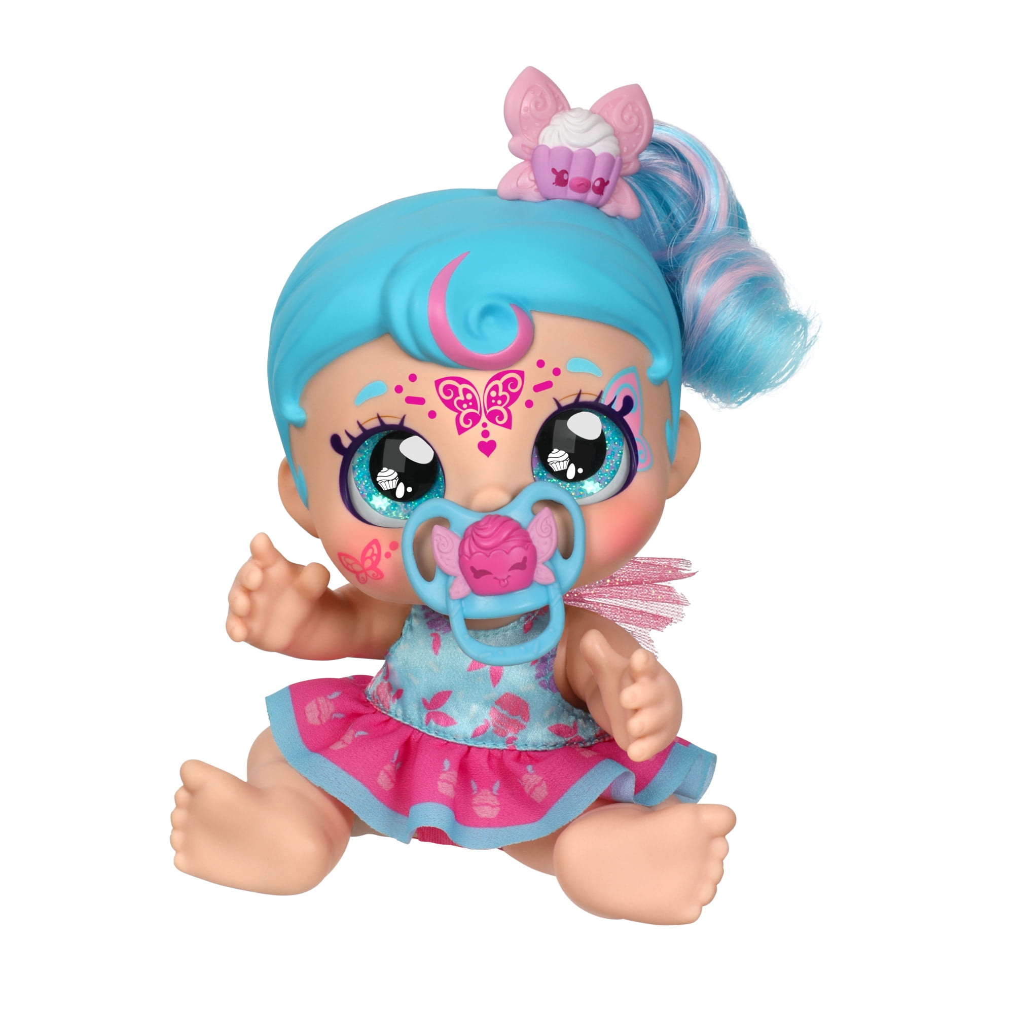 Kindi Kids Magic Baby Sister Doll Patticake Fairy with Face Paint Reveal, Girls, Ages 3 +