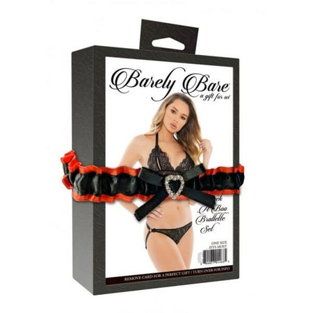 

Peek A Boo Bralette Set Black