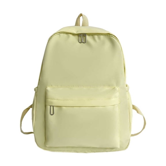 Fgnfyis Backpack for School Solid Color Travel Large Capacity Student Bookbag Unisex Kids Backpack Yellow