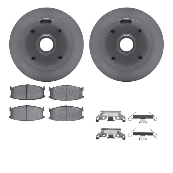Dynamic Friction Company Front Brake Rotors with 5000 Advanced Brake Pads includes Hardware 6512-80055