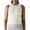 White, variant on REORIAFEE White Ribbed Tank Top Woman Sleeveless Tops High Neck Tanks Quick Dry Yoga Shirts Solid Color Pullover Shapewear Thick Strap Vest Summer Going Out Fashion Clothing Khaki