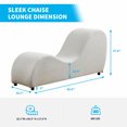 thumbnail image 3 of MUZZ Yoga Curve Chair, Velvet Yoga Chaise Lounge Chair for Adults, Modern Yoga Couch for Stretching and Relaxation, Beige, 3 of 6