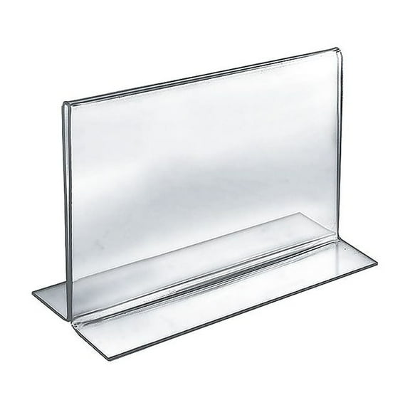 Azar 8" x 10" Horizontal Double Sided Stand Up Acrylic Sign Holder Clear 10/Pack 152719