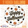 thumbnail image 3 of PMU Halloween "Happy Halloween" Sparkly Dots 18in Mylar-Foil Balloons (1/pkg) Pkg/1, 3 of 7