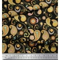 thumbnail image 3 of Soimoi Black Cotton Duck Fabric Mandala & Paisley Printed Craft Fabric by the Yard 44 Inch Wide, 3 of 3
