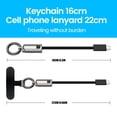 thumbnail image 4 of PD65W Fast Charging USB Type C to Type C Cable 16CM Short with Optional Keychain Hook Zinc Alloy Durability, 4 of 10