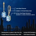 thumbnail image 2 of Gem Stone King 14K Yellow Gold Millennium Blue Mystic Quartz Earrings for Women | 3.60 Cttw | Gemstone Birthstone | Oval 9X7MM, 2 of 6