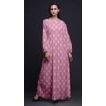 thumbnail image 3 of Bimba Robe Maxi à Manches Longues pour Femmes en Georgette Mousse à Imprimé Floral en Blocs, Taille Élastique - Grande, 3 of 5