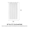 thumbnail image 3 of Shower Curtain Fabric Liner Waterproof Durable Soft, Hooks, MitoVilla, 3 of 8