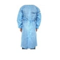 thumbnail image 2 of Gown Blue Disposable 45gsm Medical Non-Woven Protective Clothing 50 Ct, 2 of 4