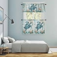 thumbnail image 6 of Vintage Sea Turtle Kitchen Curtains Valances and Tiers Set of 3 Nautical Turquoise Ocean Starfish Tier Curtains and Valance with Rod Pocket for Small Windows, 27.5"x36", 6 of 9