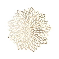 Kraoden Hibiscus Flower Hollow Placemat, Elegant Wedding and Home Decoration, Durable Vinyl Table Mat for Parties, Kitchens, Hotels, and Events