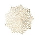 thumbnail image 2 of Mantel individual de vinilo hueco de flor de hibisco | Felpudo decorativo para bodas, fiestas, casas, hoteles | Gran redondo de 15x15 pulgadas | Rojo, dorado, negro, oro rosa, plata | 1-Pack, 2 of 6