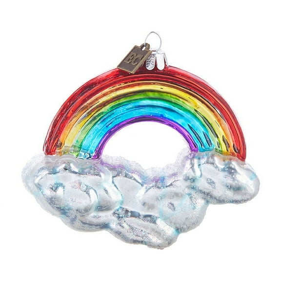 Rainbow Wishes Christmas Glass Ornament Eric Cortina New