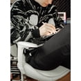 thumbnail image 2 of FAROOT Men's Autumn Winter Casual Knitwear Round Neck Gothic Anime Pattern Print Sweater, 2 of 8