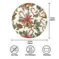 thumbnail image 4 of Round Placemats Set of 4 Heat Resistant Washable Kitchen Table Decorations 15.4in Christmas Bells Pattern, 4 of 7