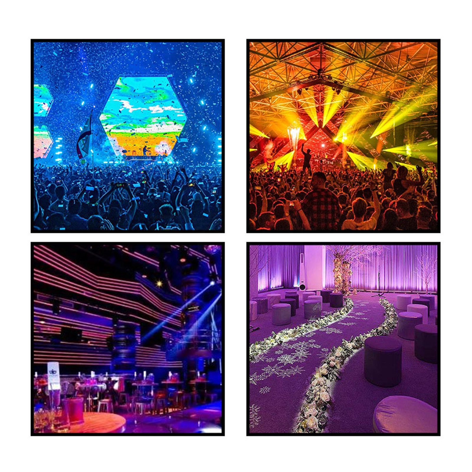 18 Color Strobe Lights Wedding And Birthday Voice Control Lights KTV Bars Dance Halls Flashing Lights LED Mini Stage Lights ,Easy to Install