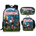 thumbnail image 1 of Roblox-Conjunto de tres piezas en 3D, mochila escolar para estudiantes, bolsa de almuerzo, estuche para lápices, mochila estampada Roblox, regalo para niñas y niños, 1 of 4