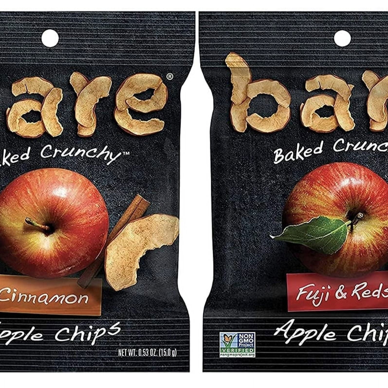 Bare Baked Crunchy Organic Apple Chips Variety, 0.53 Ounce (Pack of 20)