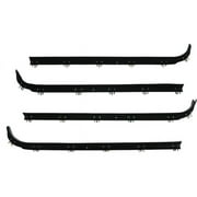 Door Window Belt Weatherstrip - 4 Piece - Compatible with 1975 - 1991 Ford E-350 Econoline 1976 1977 1978 1979 1980 1981 1982 1983 1984 1985 1986 1987 1988 1989 1990