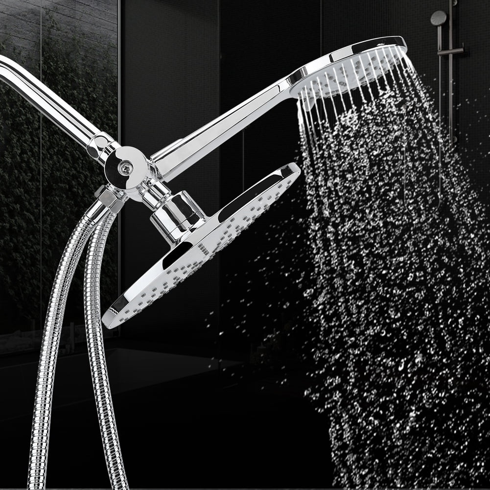 Domqga Dual Shower Head, Shower Head Combo, Chrome Plate High Pressure