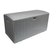 Plastic Development Group 105-Gallon Resin Outdoor Storage Patio Deck Box, Gray