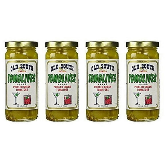 Old South Tomolives Pickled Green Tomatoes 8 Oz Jar (4 Pack)